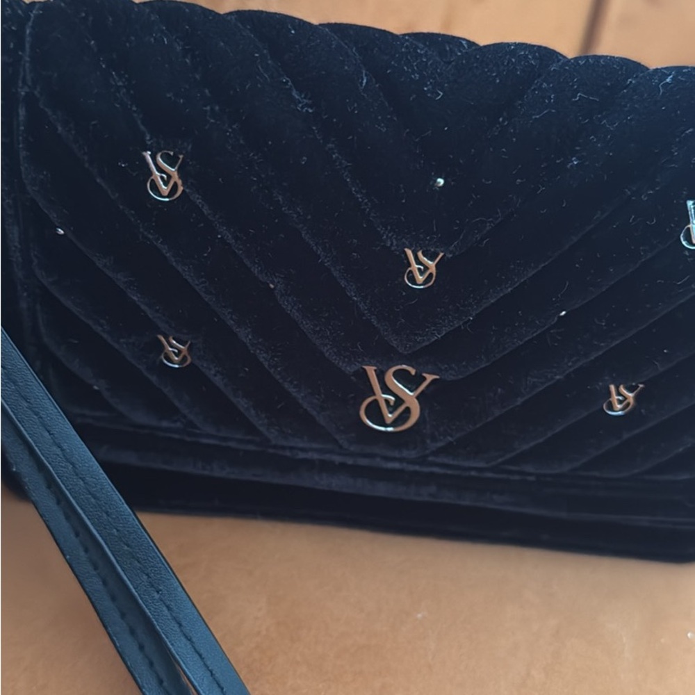 Victoria's Secret Black Quilted Clutch